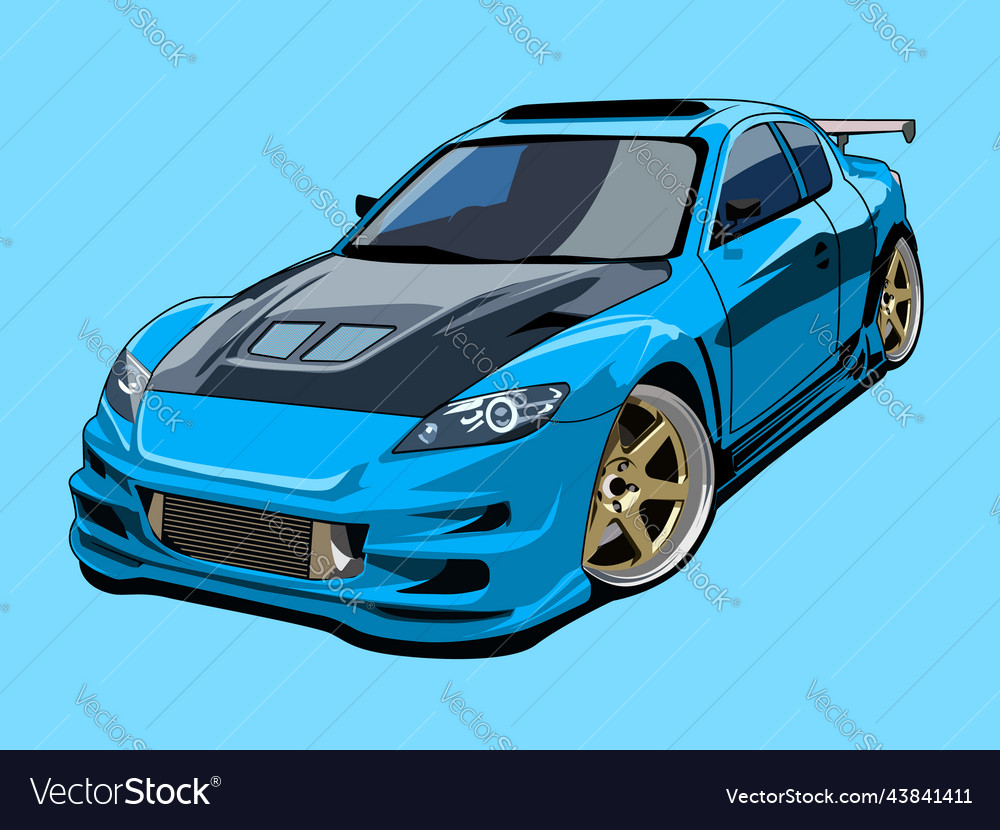 Mazda race car design Royalty Free Vector Image