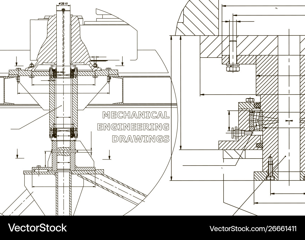 Mechanical engineering technical backgrounds Vector Image