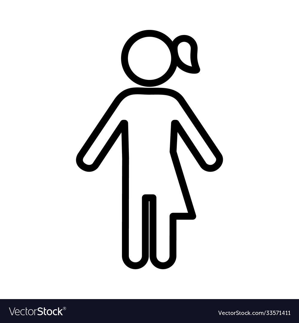 Pictograph half man half woman icon line style Vector Image