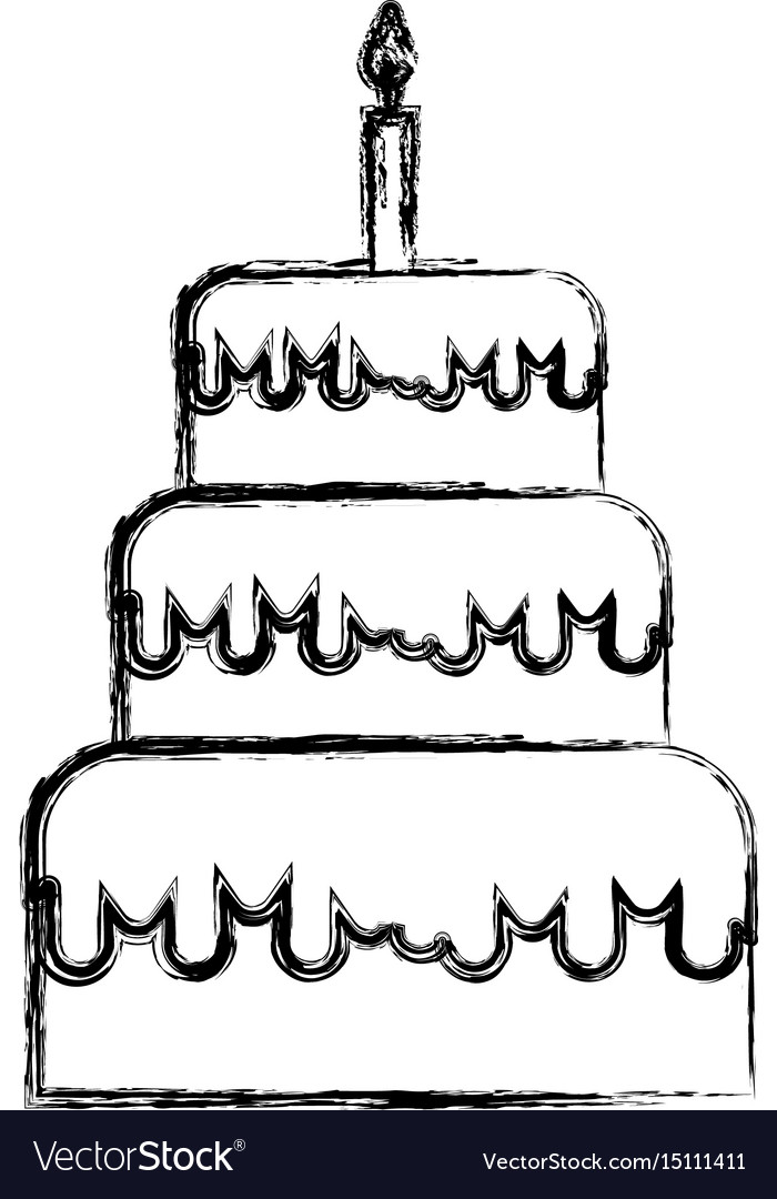 Birthday Cake Drawing Pic  Drawing Skill