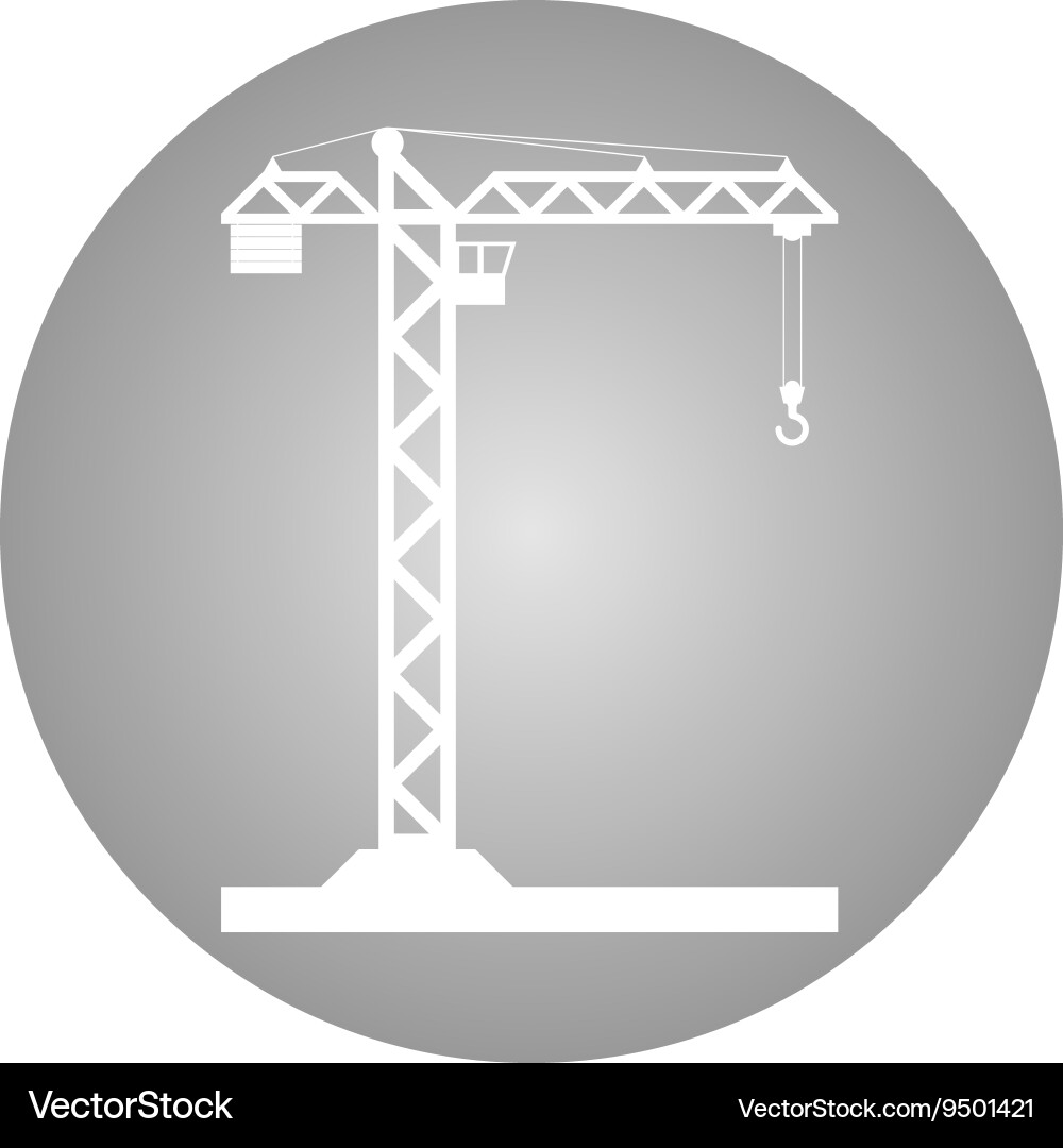 Building tower crane icon Royalty Free Vector Image