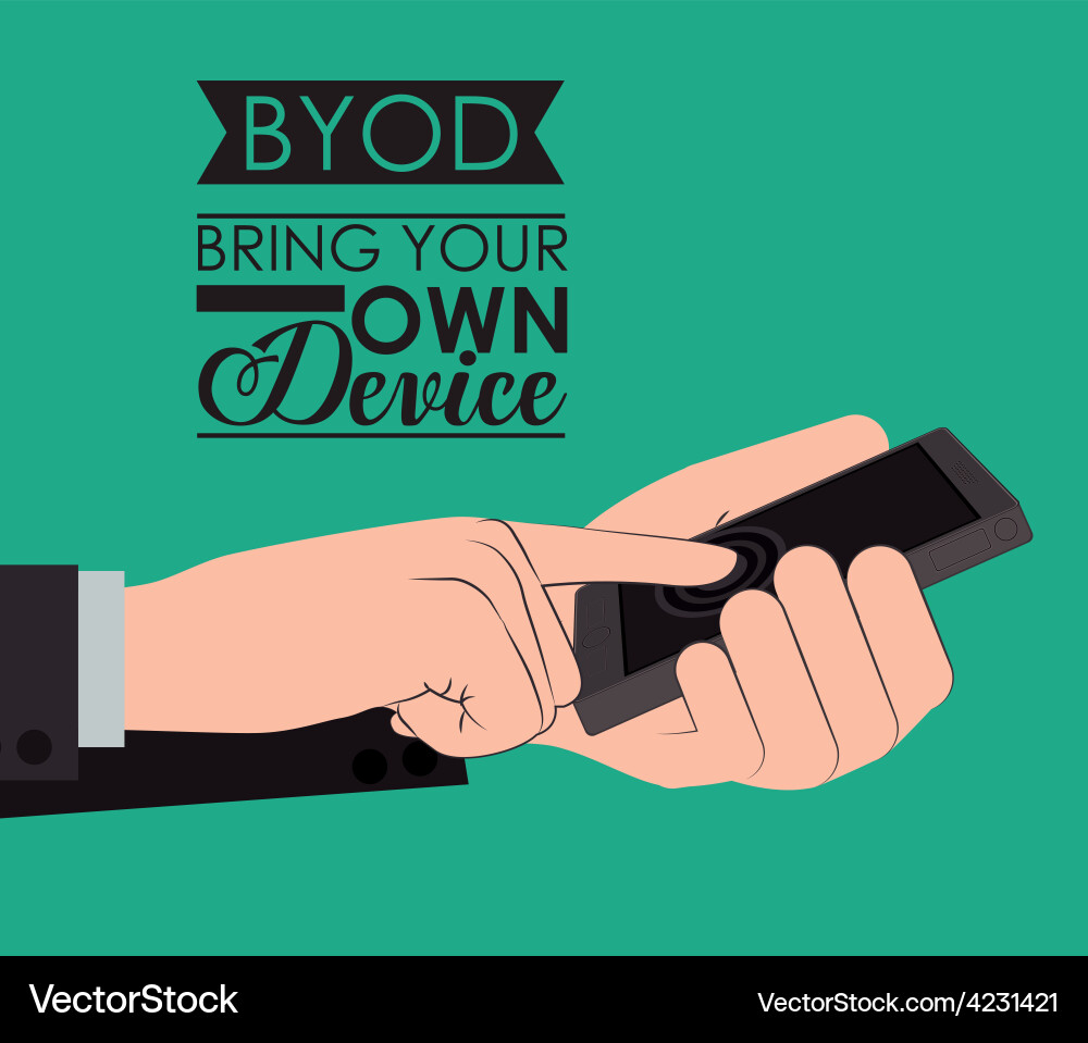 Byod design Royalty Free Vector Image - VectorStock