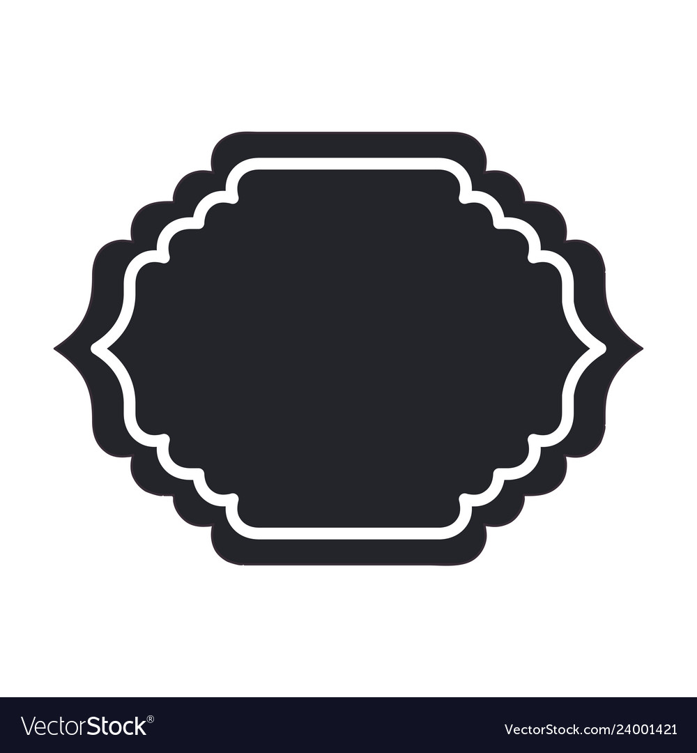 Elegant frame black isolated icon Royalty Free Vector Image