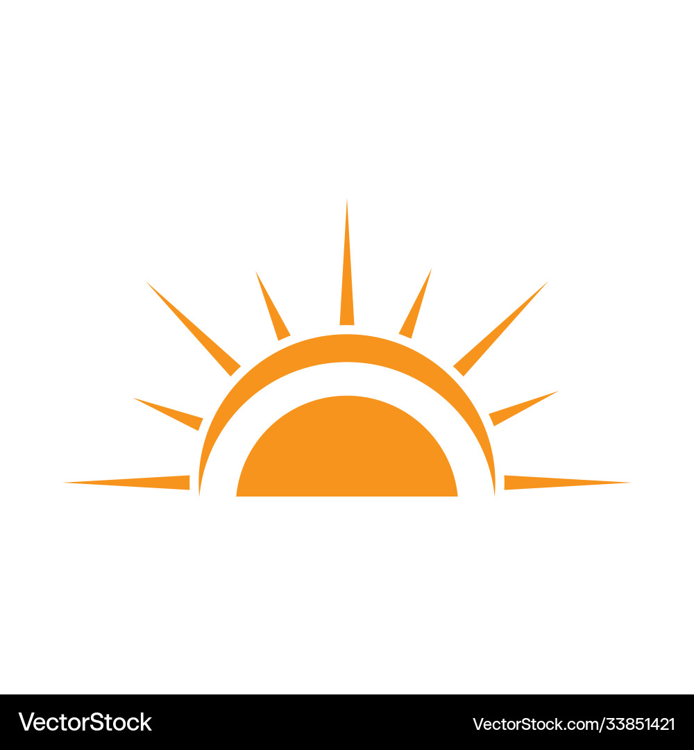 Icon logo template sun Royalty Free Vector Image