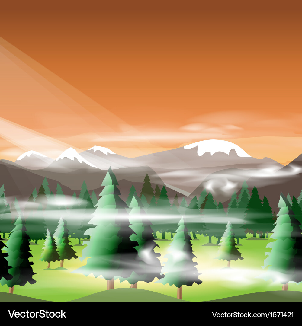 Mountain landscape Royalty Free Vector Image - VectorStock
