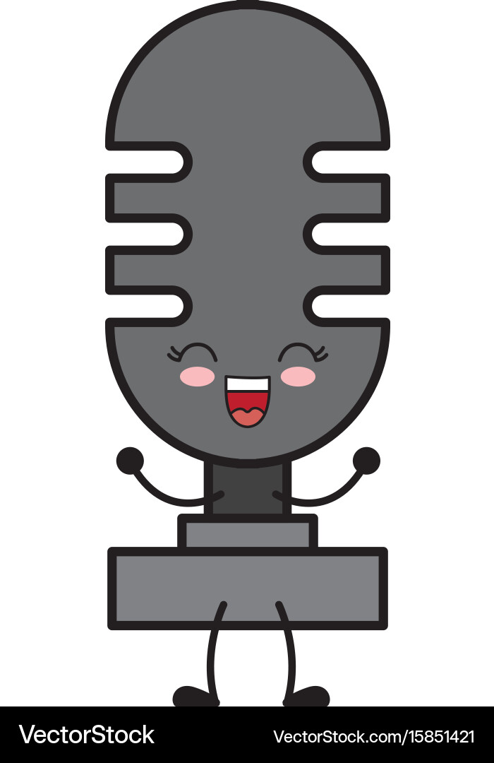 Retro microphone icon Royalty Free Vector Image