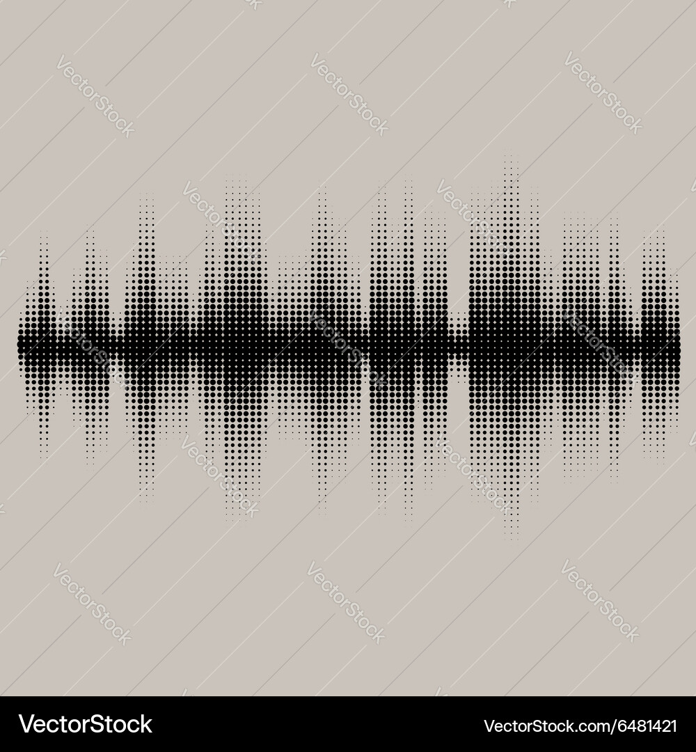 Sound waves set Audio equalizer technology Vector Image