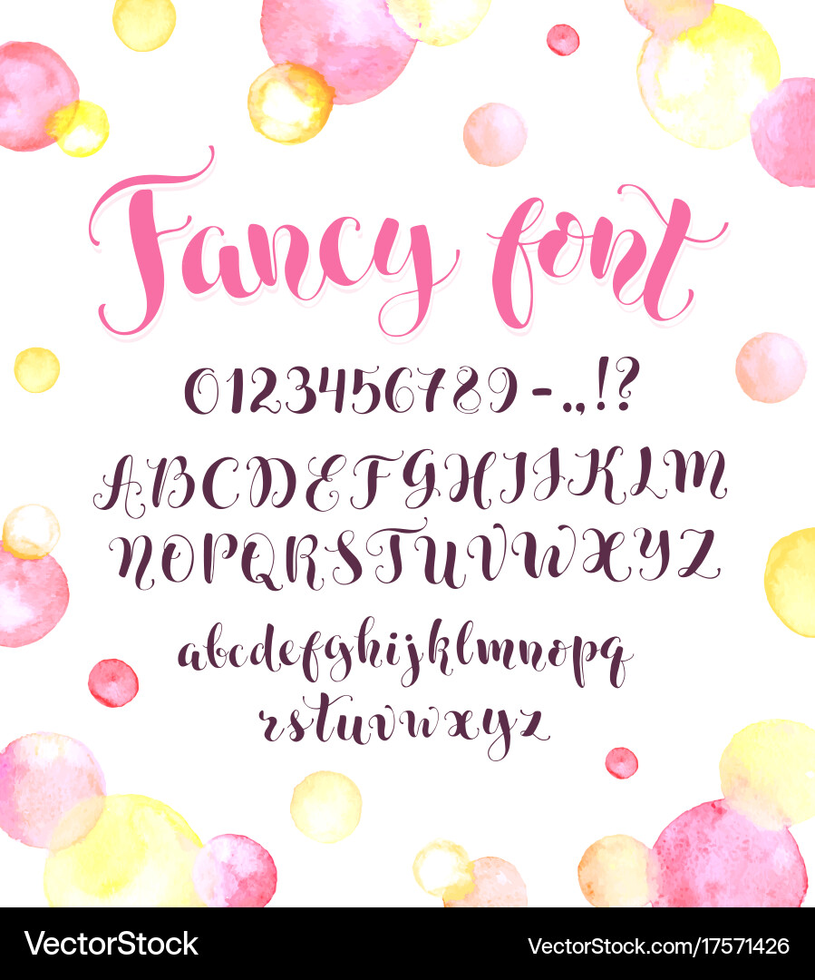 Calligraphic script letters Royalty Free Vector Image