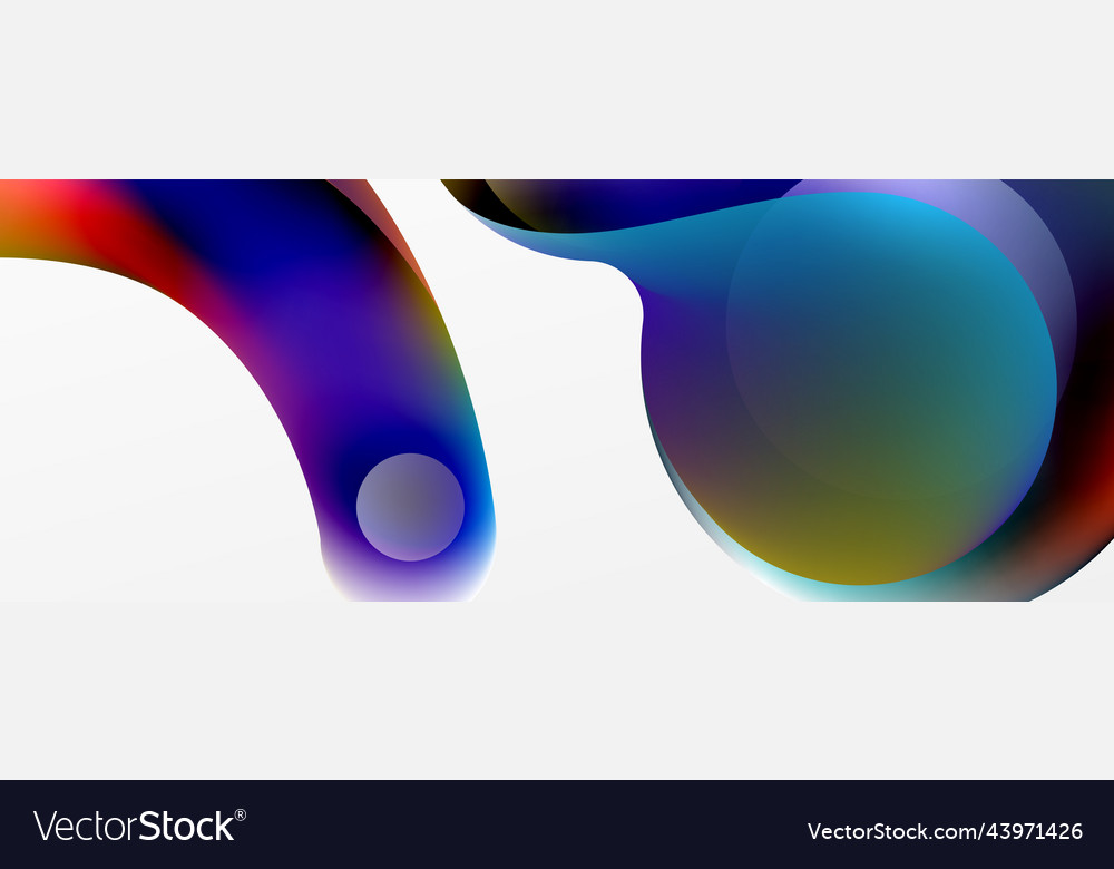 Fluid abstract background round shapes and circle Vector Image