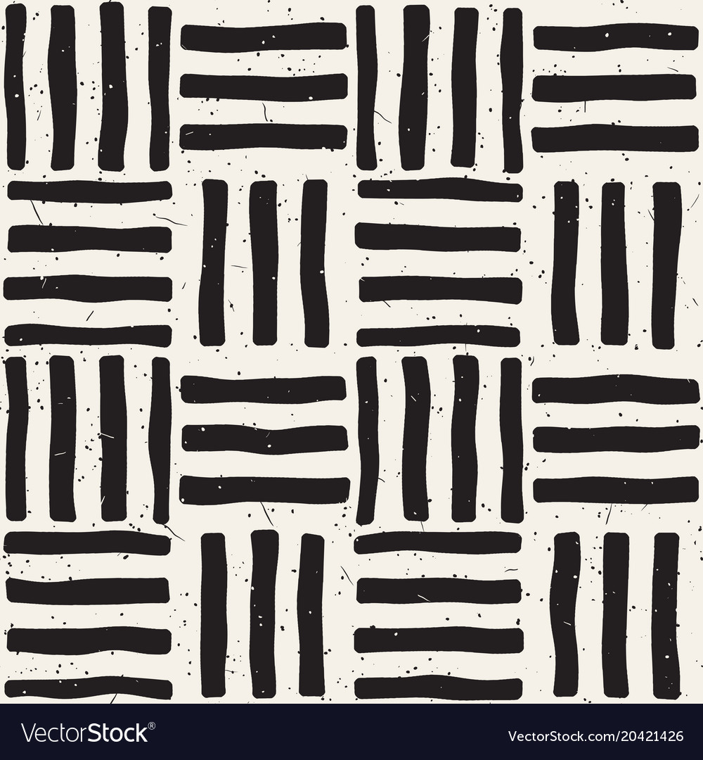 Hand drawn seamless repeating pattern with lines Vector Image