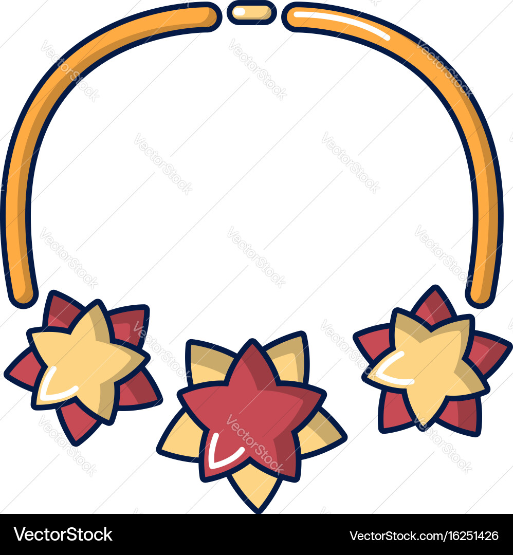 Necklace icon cartoon style Royalty Free Vector Image