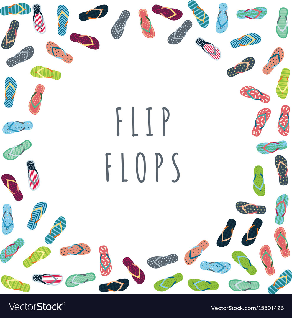Summer flip flops set Royalty Free Vector Image