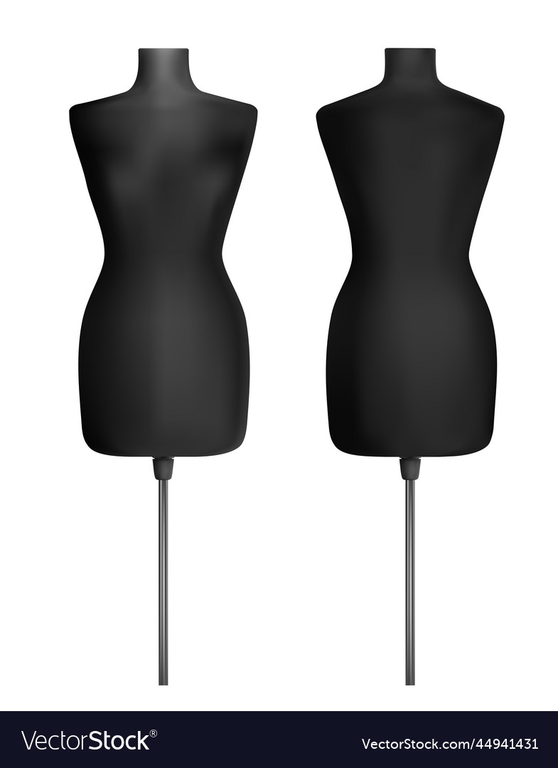 Black realistic mannequin dummy for sewing Vector Image