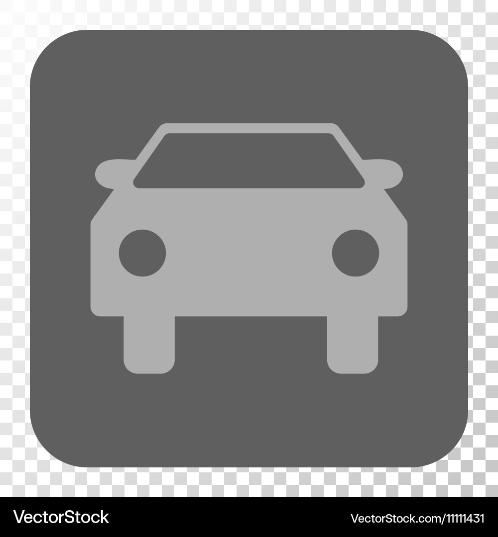 Car rounded square button Royalty Free Vector Image