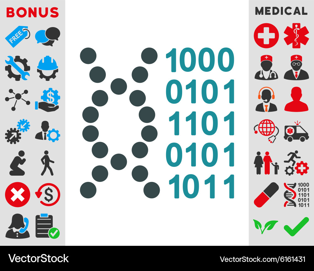 Dna code icon Royalty Free Vector Image - VectorStock