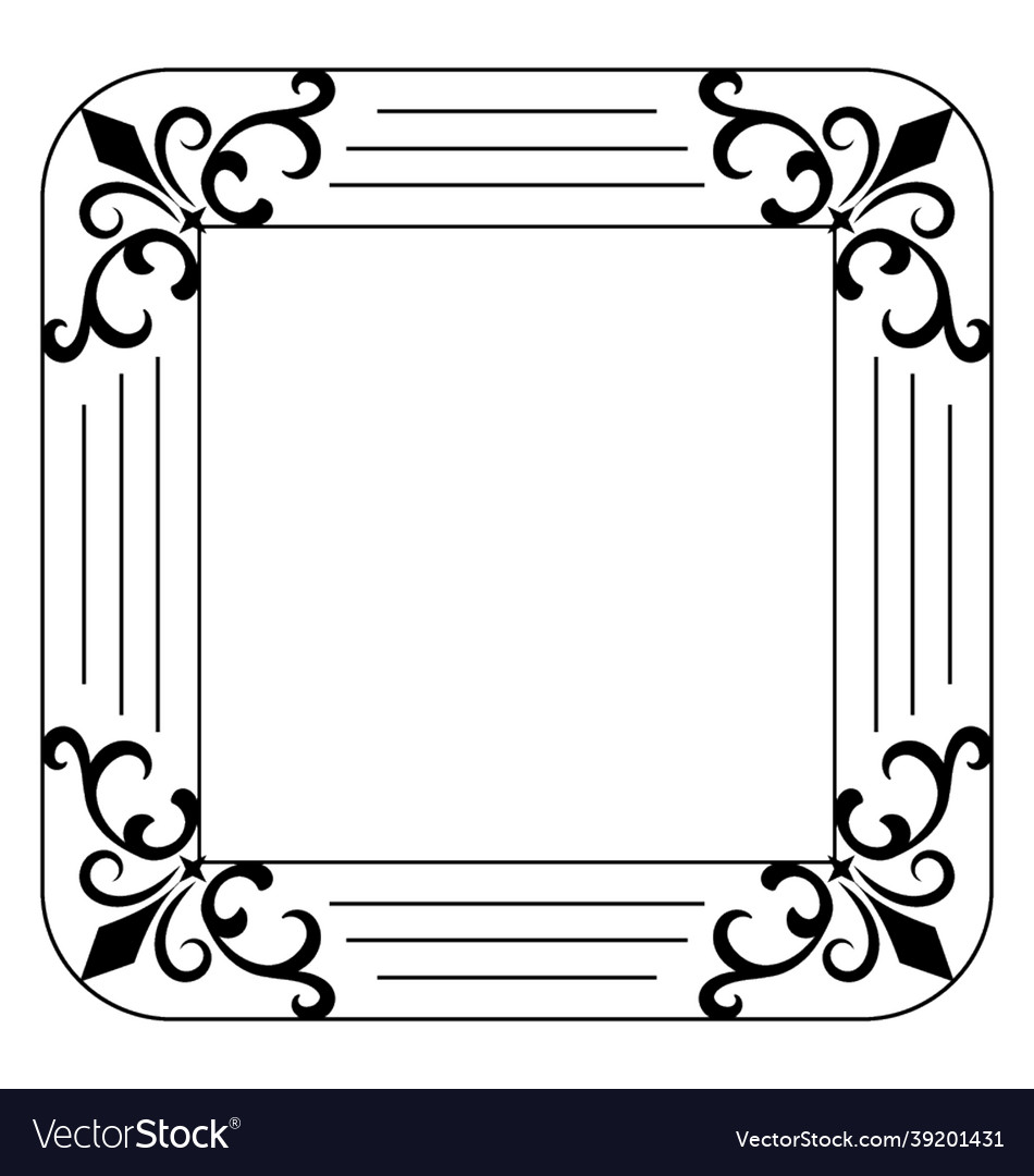 Square frame Royalty Free Vector Image - VectorStock