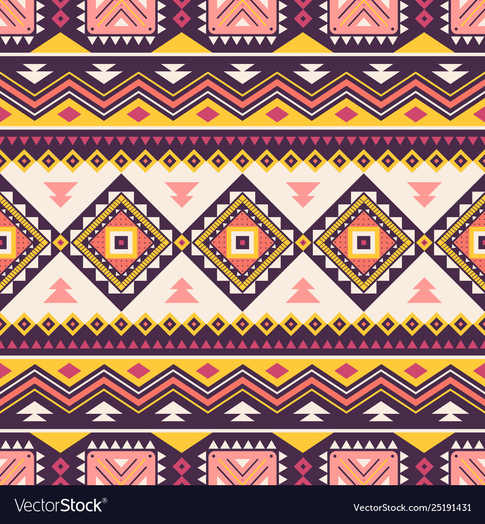 Tribal geometric seamless pattern Royalty Free Vector Image