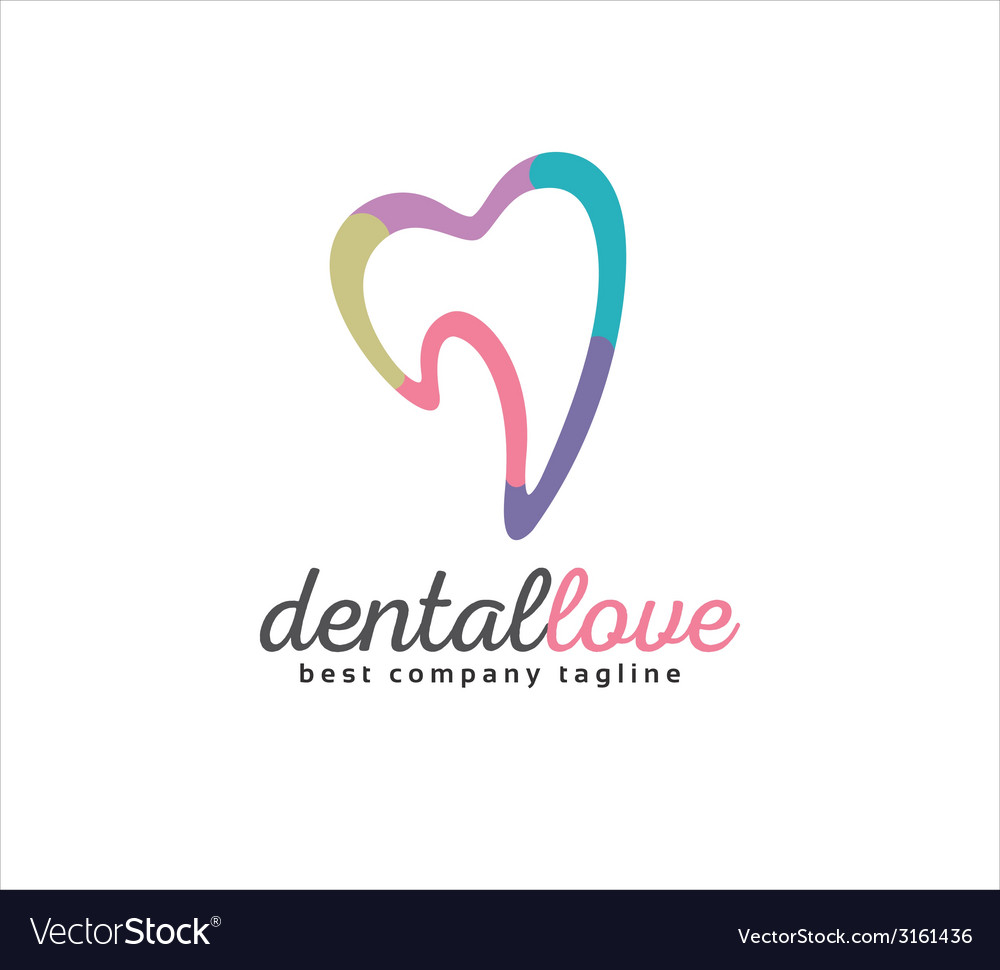 Abstract dental logo icon concept logotype Vector Image