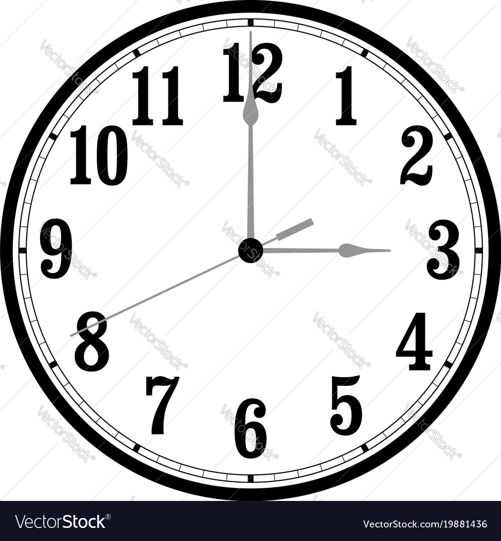 clock-with-movable-hands-royalty-free-vector-image