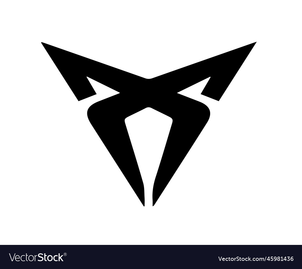 Cupra brand logo car symbol black design Vector Image