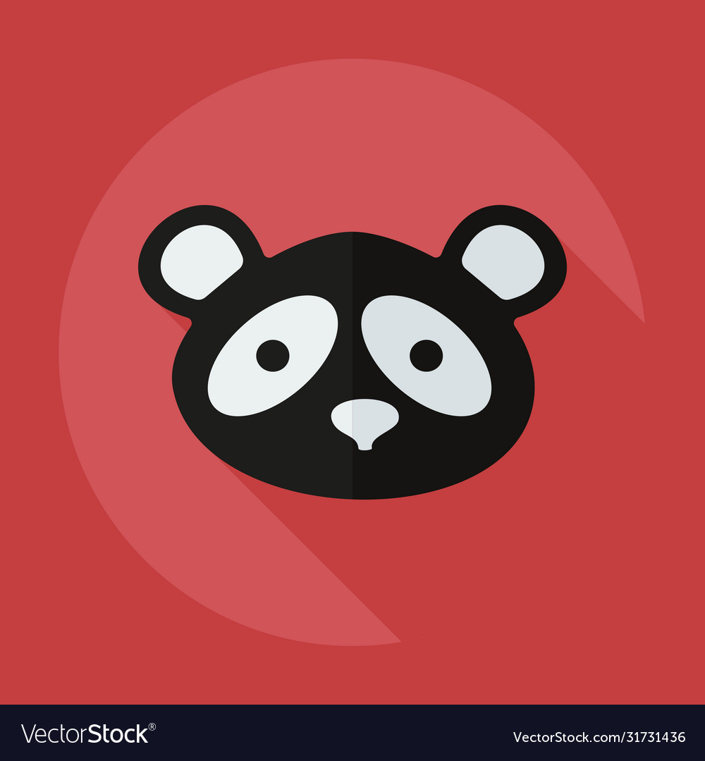 Flat modern design with shadow icons pandas Vector Image