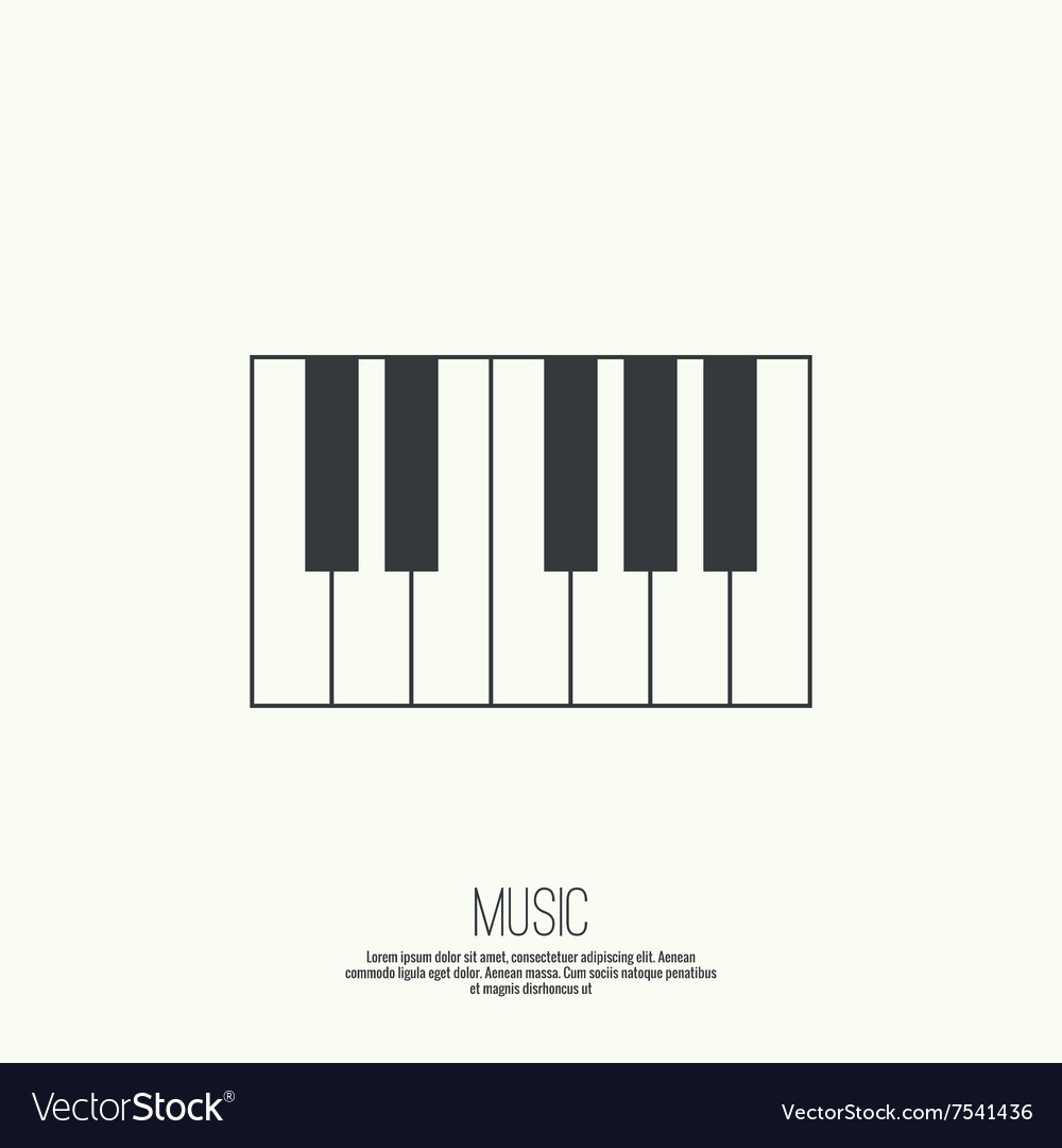 Icon piano keys Royalty Free Vector Image - VectorStock