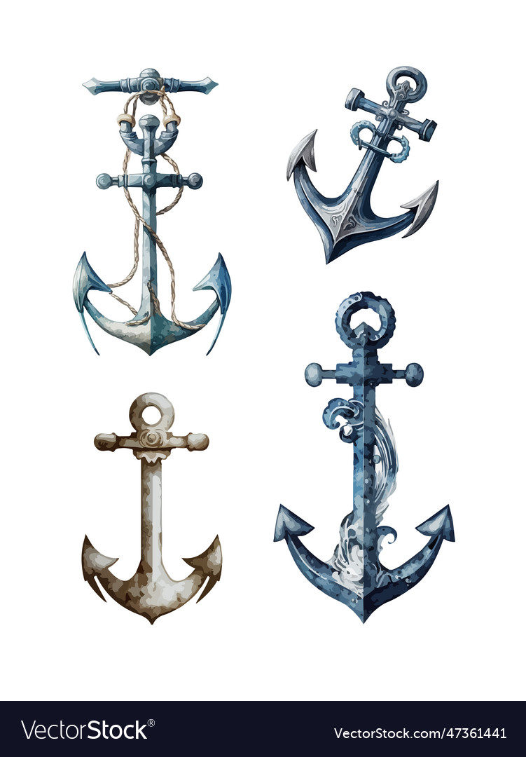 Anchor clipart isolated Royalty Free Vector Image