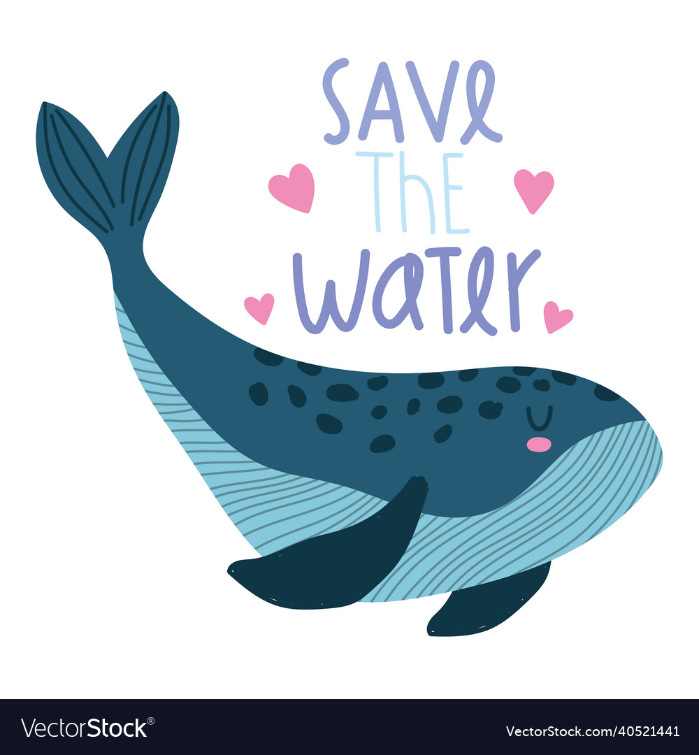 Ecology conscience save water Royalty Free Vector Image