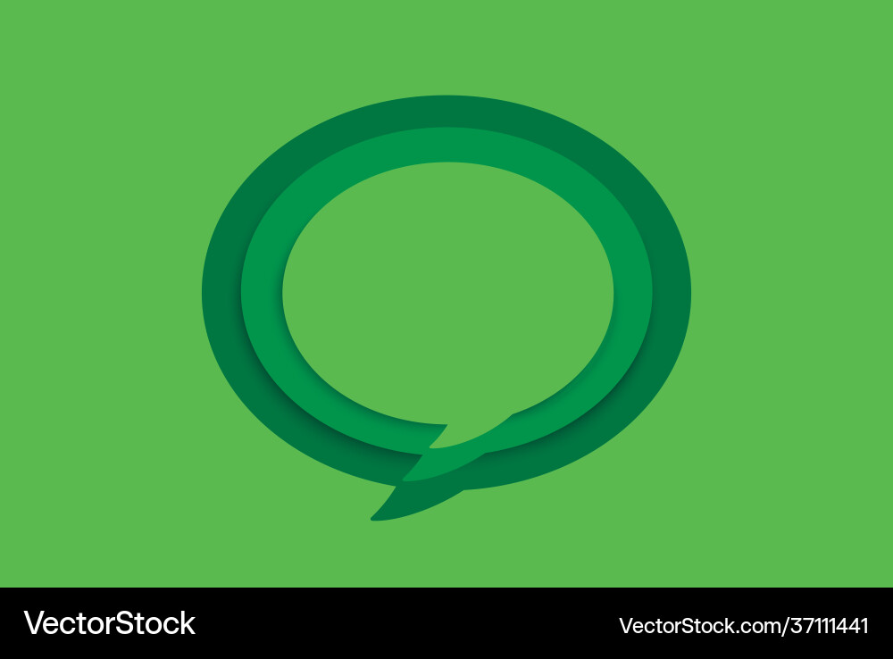 Green blank speech bubble on background Royalty Free Vector