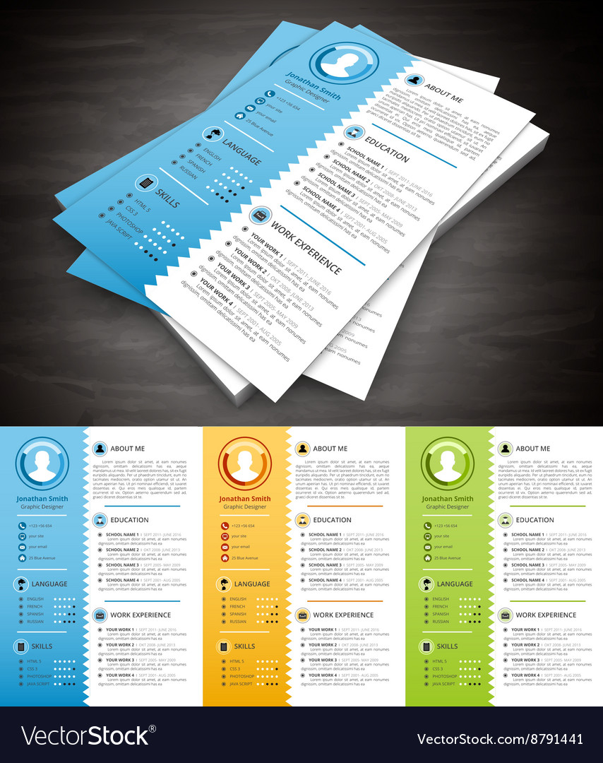 resume format vector