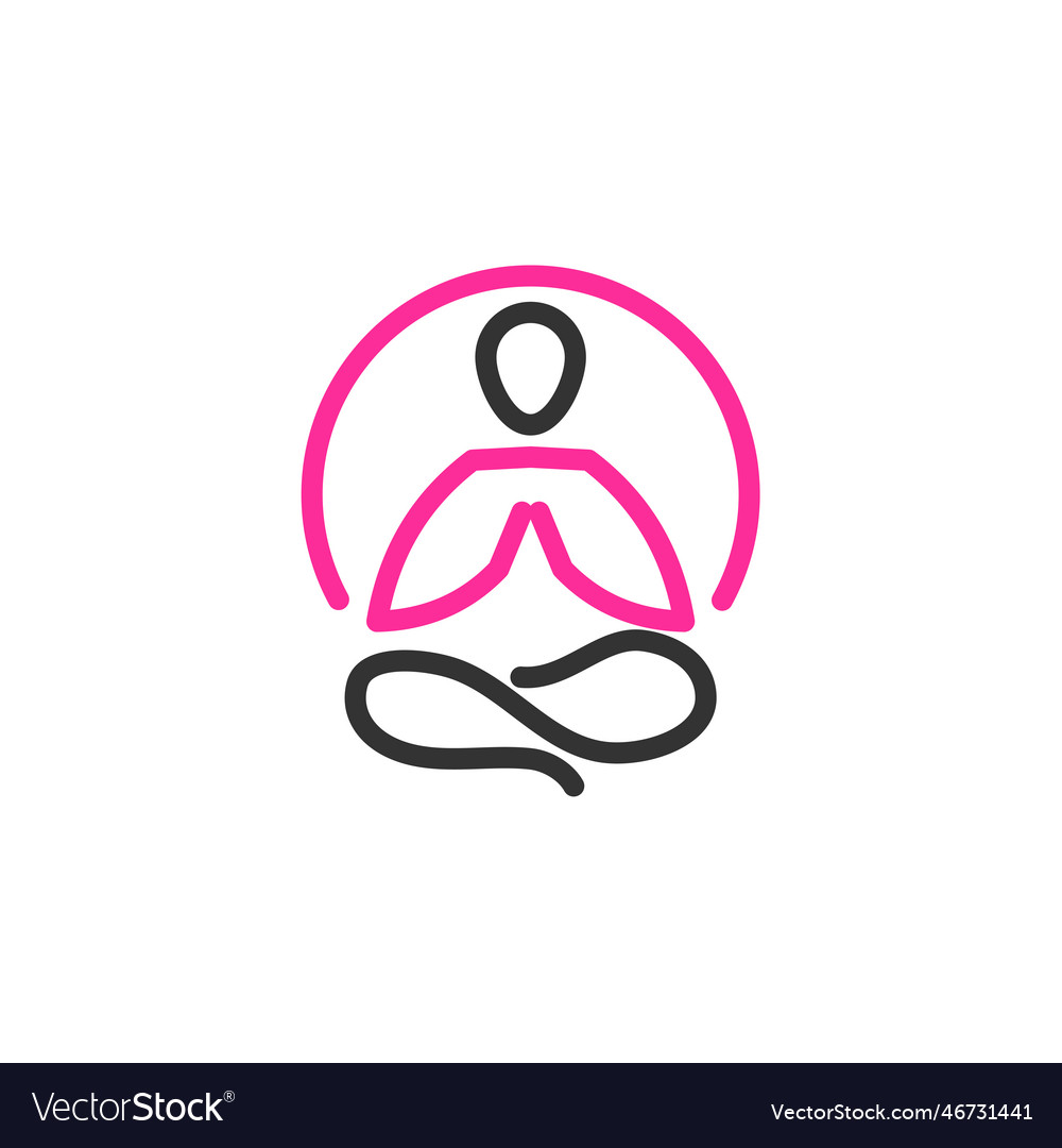 Yoga logo template icon brand identity isolated Vector Image