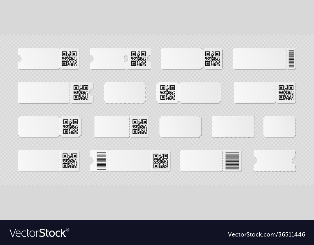 Blank Ticket Template With Barcode
