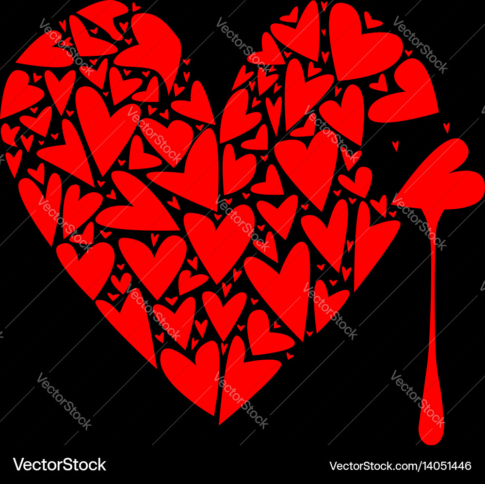 Broken heart Royalty Free Vector Image - VectorStock