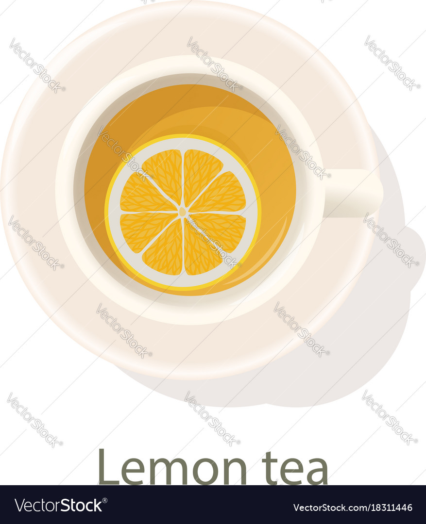 Lemon tea icon cartoon style Royalty Free Vector Image