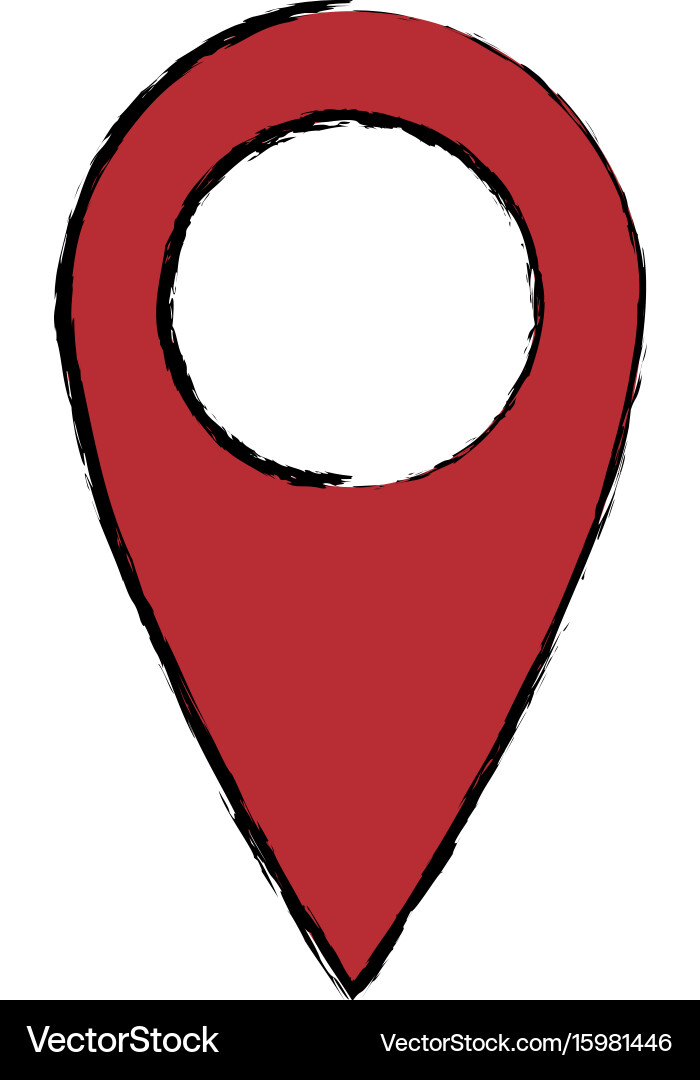 Pointer map location navigation gps icon Vector Image
