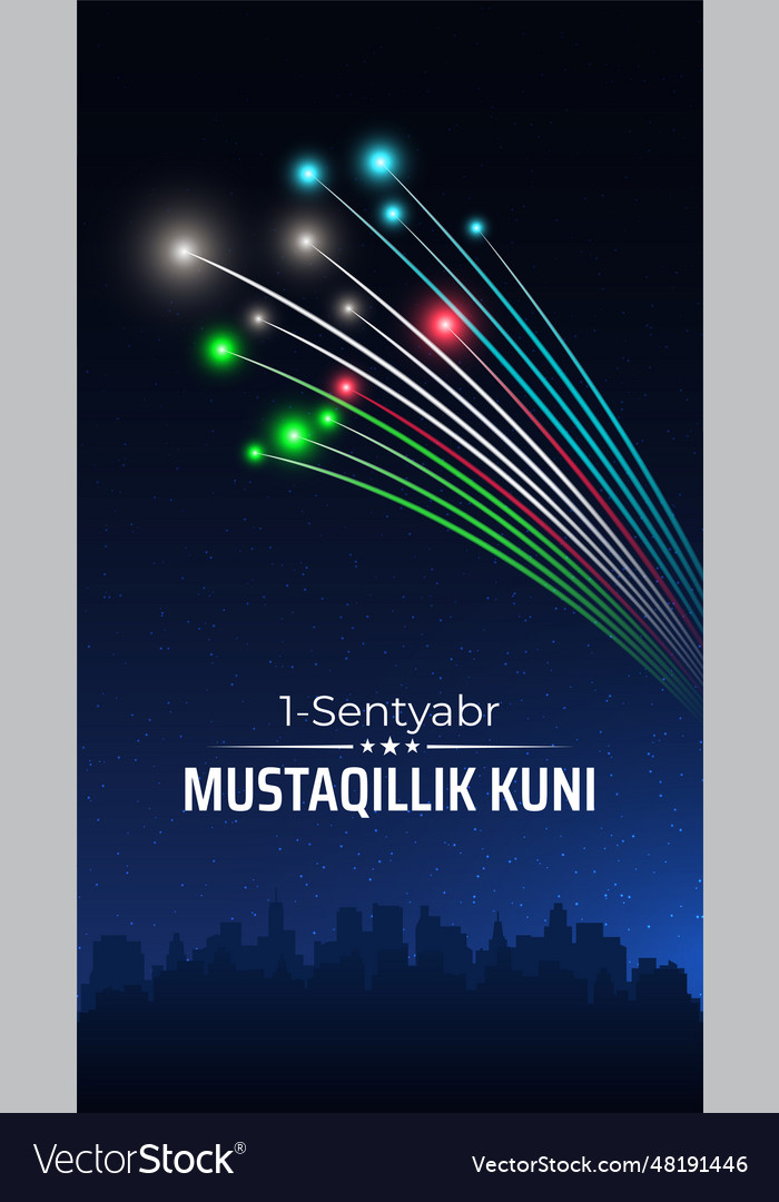 September 1st uzbekistan independence day uzbek Vector Image