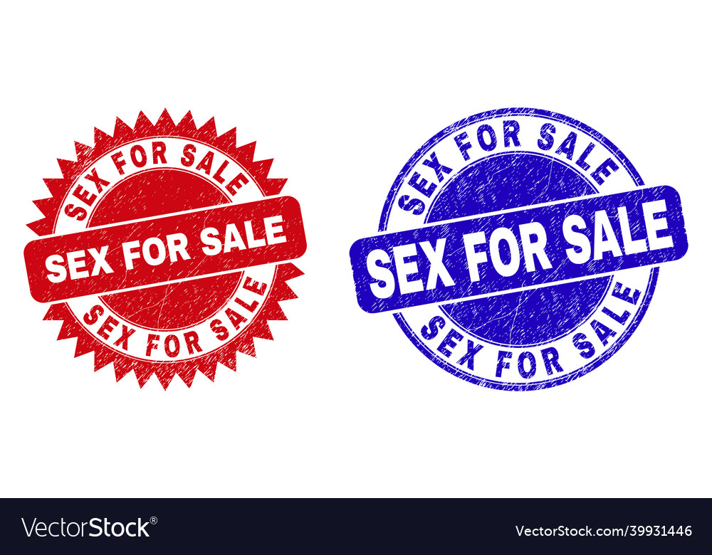 Sex For Sale Round And Rosette Stamp Seals Vector Image