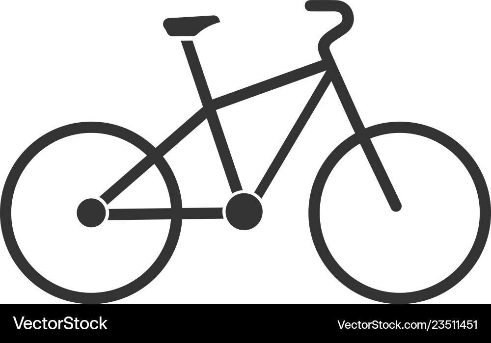 Bicycle icon flat Royalty Free Vector Image - VectorStock