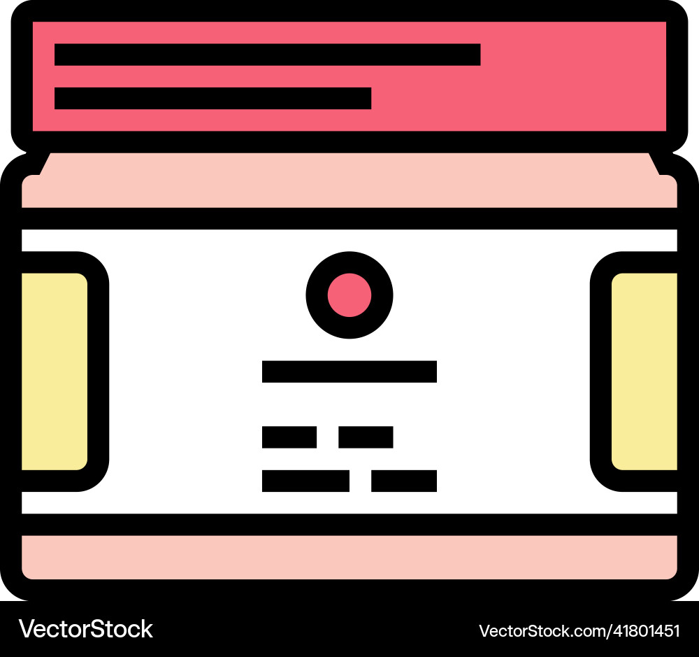 Body butter color icon Royalty Free Vector Image