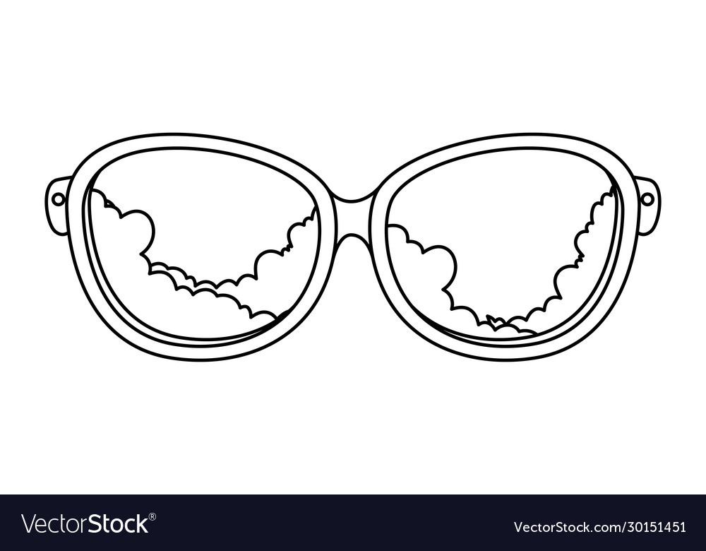 Classic eyeglasses vision optical icon Royalty Free Vector