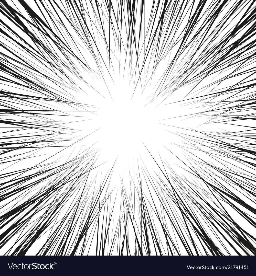 Comic book black and white radial lines background