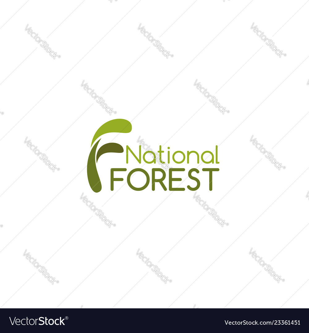 Sign national forest Royalty Free Vector Image