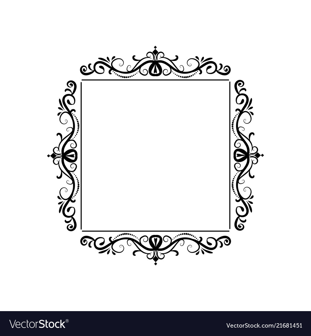 Vintage Swirl Frame Set Royalty Free Vector Image