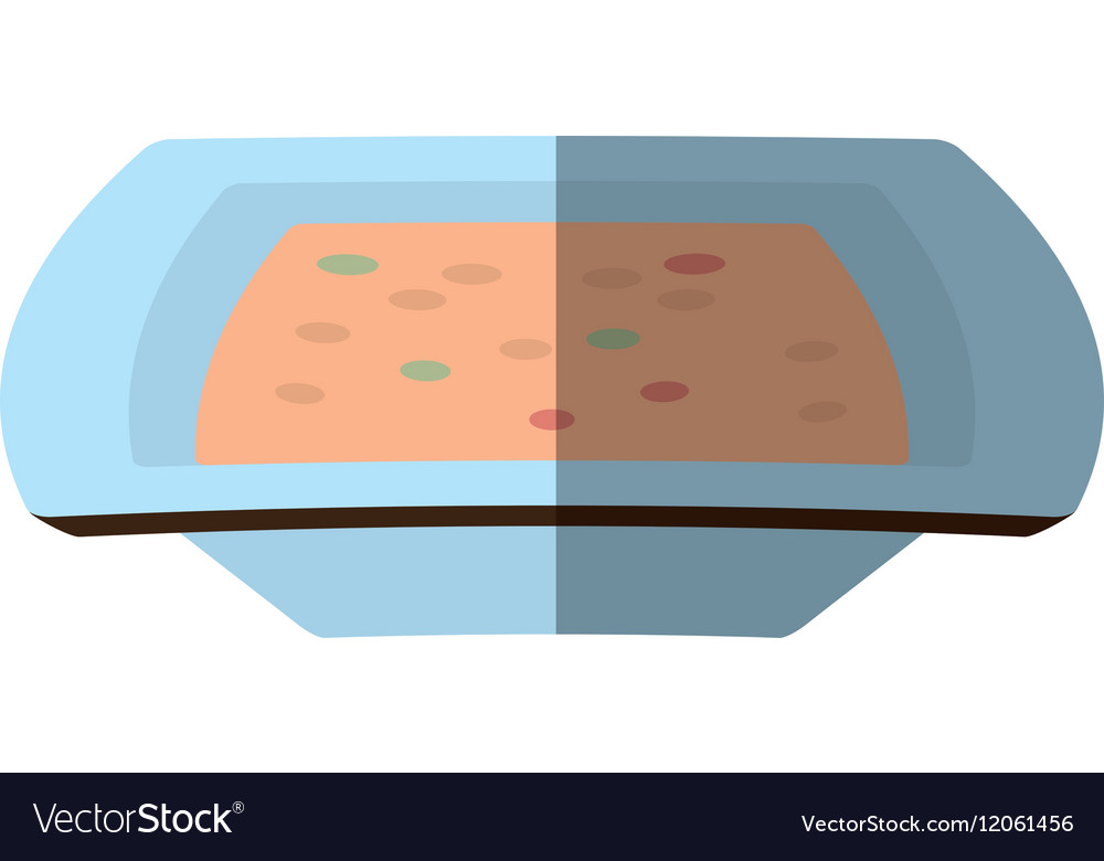 Cartoon pot chicken food utensils shadow Vector Image