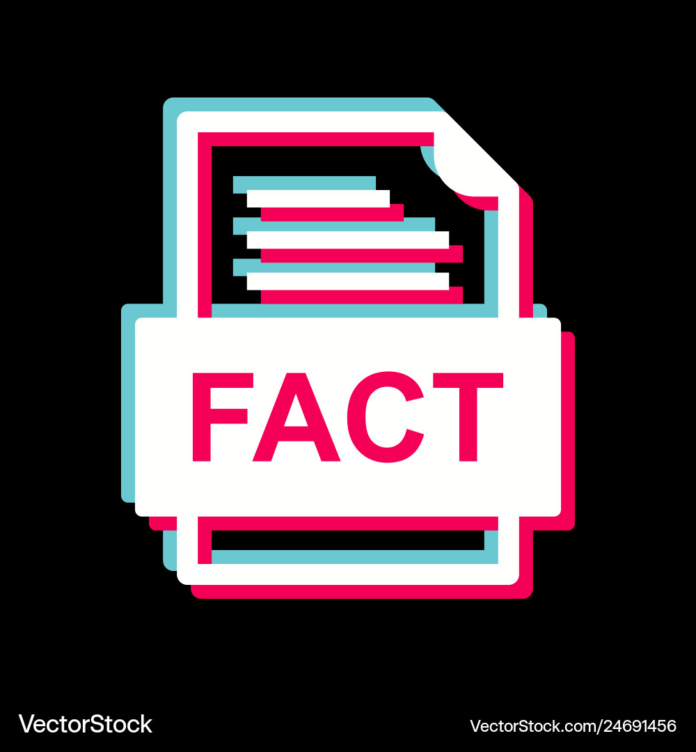 Fact file document icon Royalty Free Vector Image