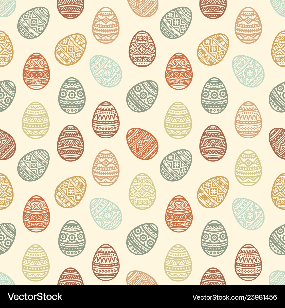 Seamless pattern colorful easter egg Royalty Free Vector