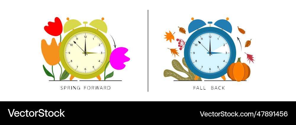 Summer or winter time Royalty Free Vector Image
