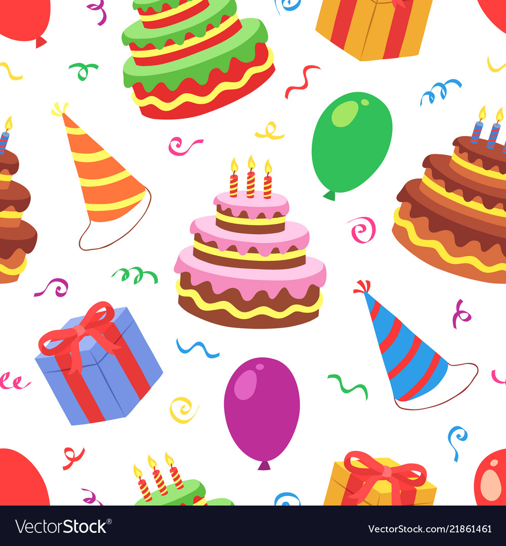 Birthday seamless pattern