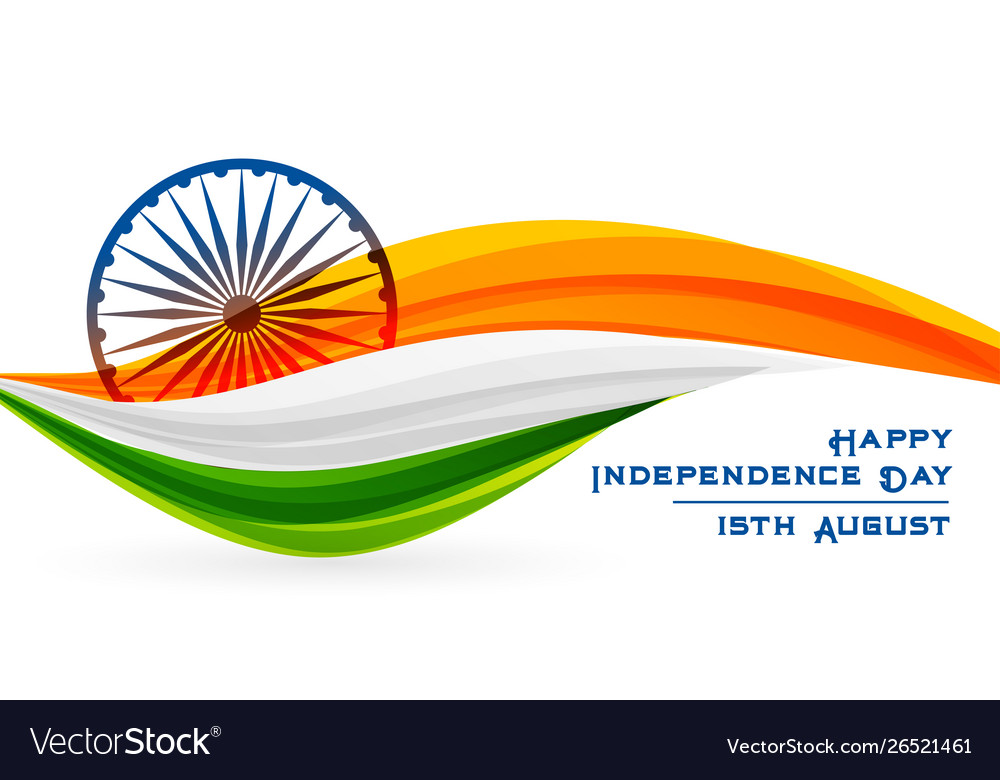 Creative Indian Flag Happy Independence Day Design