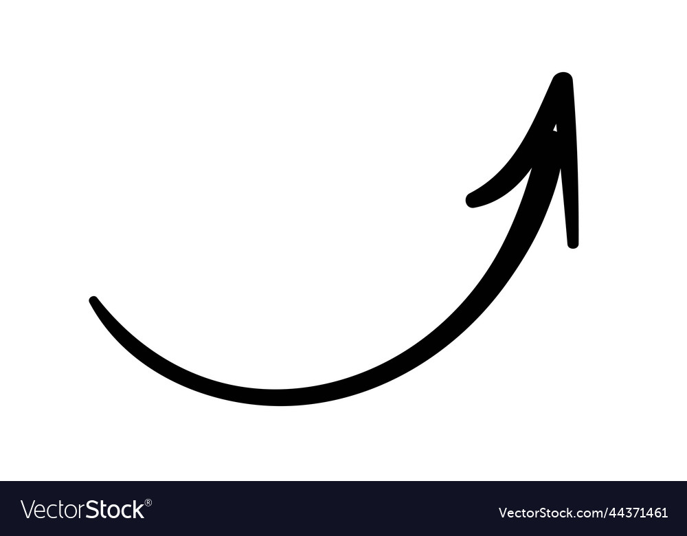 Hand painted arrow Royalty Free Vector Image - VectorStock